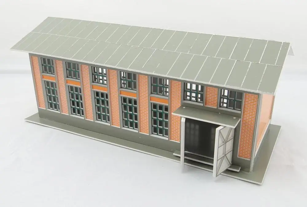 1: 87 цех железнодорожной мастерской Workshop_CH81641 архитектурная модель Железнодорожный песок стол сцена совпадение ABS сборка