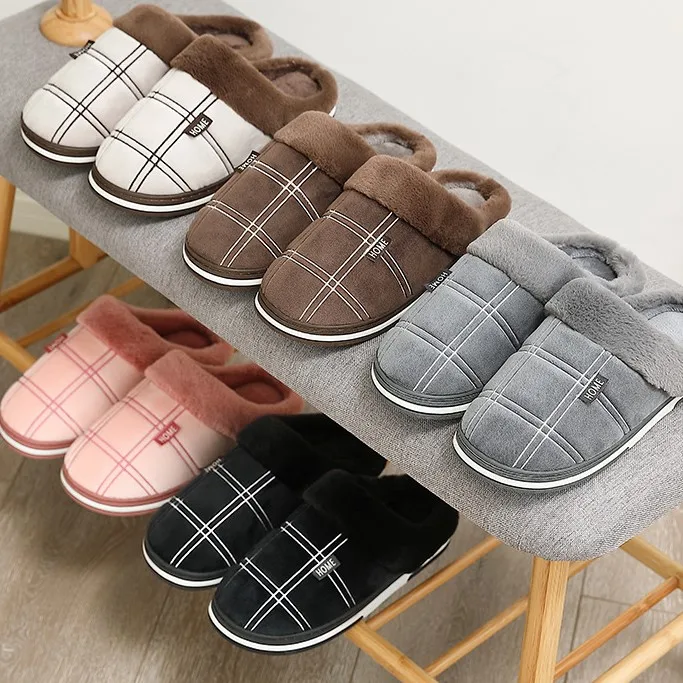 Домашние тапочки для мужчин зимняя мужская обувь домашние унисекс пары теплые