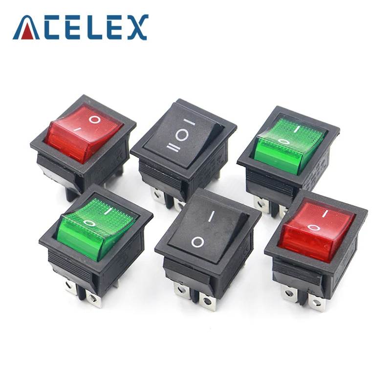 KCD4 кулисный переключатель ВКЛ./ВЫКЛ. 2 положения 4 контакта 6 контактов