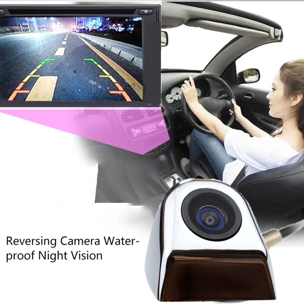 

Rear View Camera Reversing Camera 170 Degree Angle Of View Parking Night Vision Camera Metal Waterproof Chrome plating