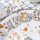 45pcs Lovely Kitties Stickers Set 40mm Mini Cat Sticker DIY Sealing Paste Decoration Adhesive Post Kids Gift Album F6422