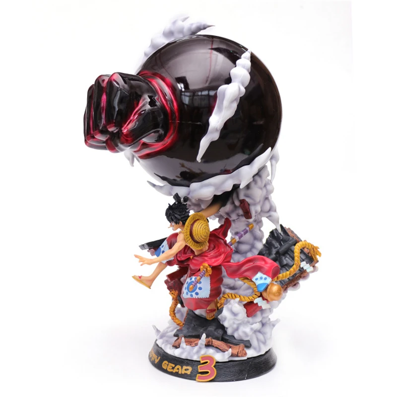 

Anime One Piece Luffy Gear Third 3 The Bound Man GK Statue Kimono Luffy PVC Action Figure Collectible Model Large Size Toys Doll