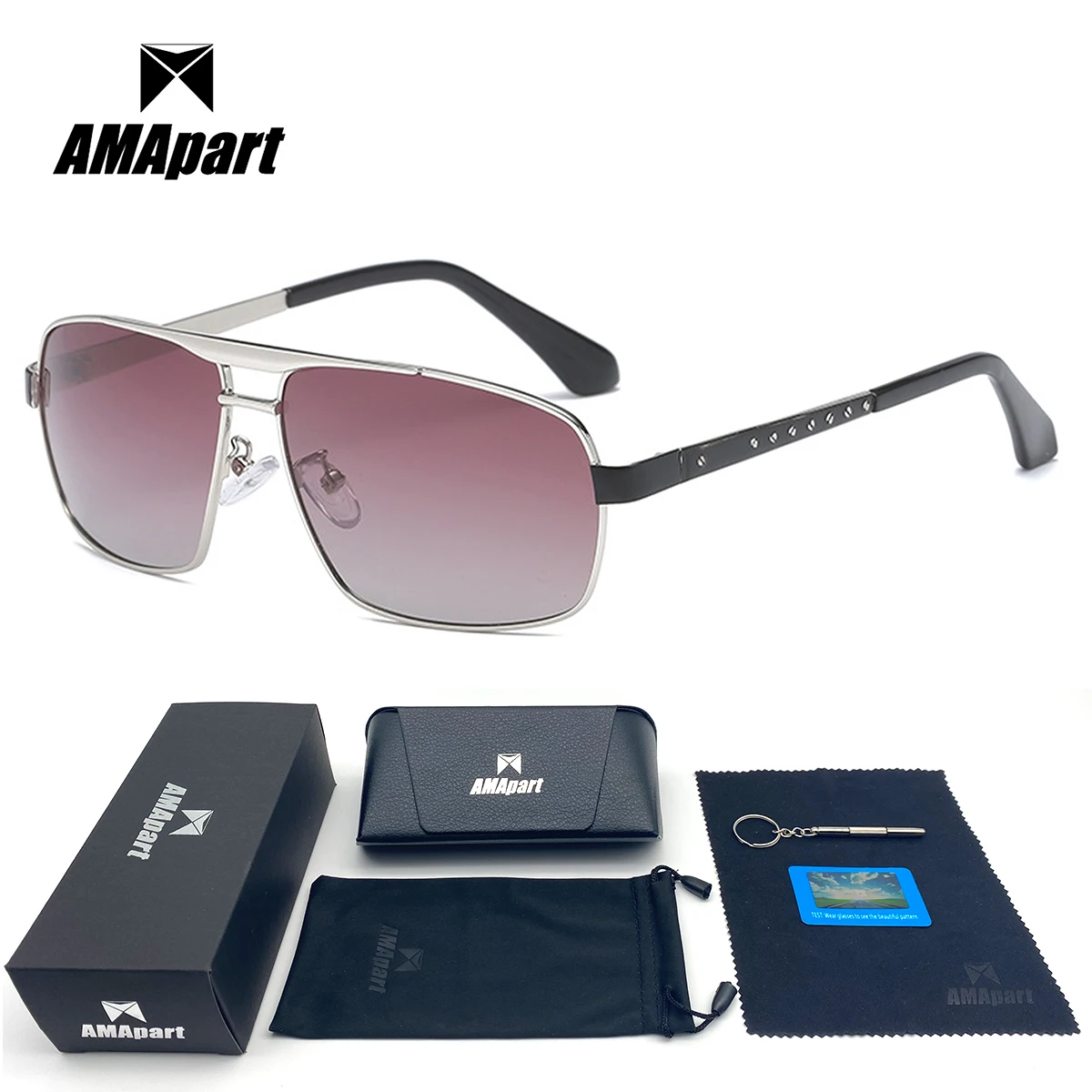 

AMApart High Quality Polarized Sunglasses For Men Driving Fishing Sports Outdoors UV400 Protection Anti-Glare