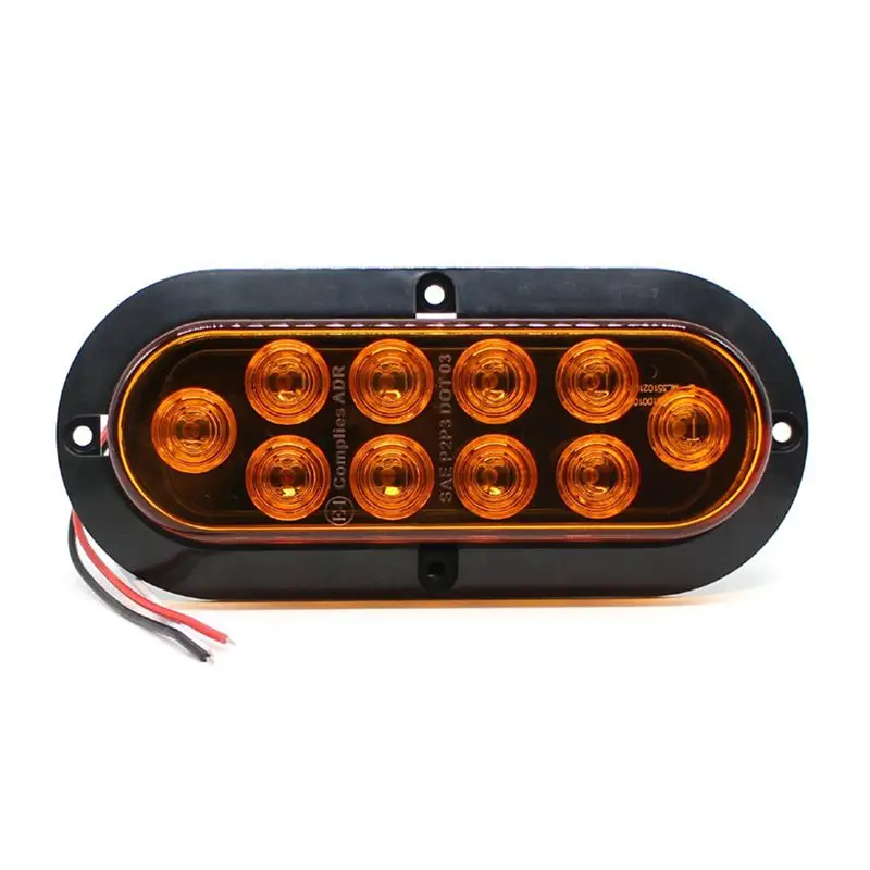 10 Led поверхностное крепление овальная обратная лампа указатель Поворота Боковой