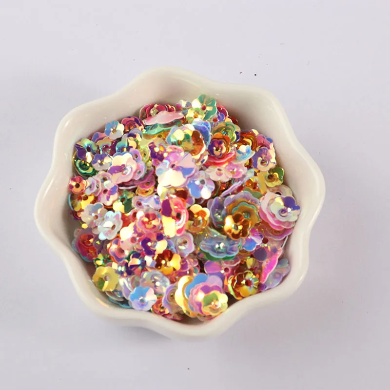 5-9 5 мм пайетки сделай сам вогнутые выпуклые Цветочные украшение для ногтей