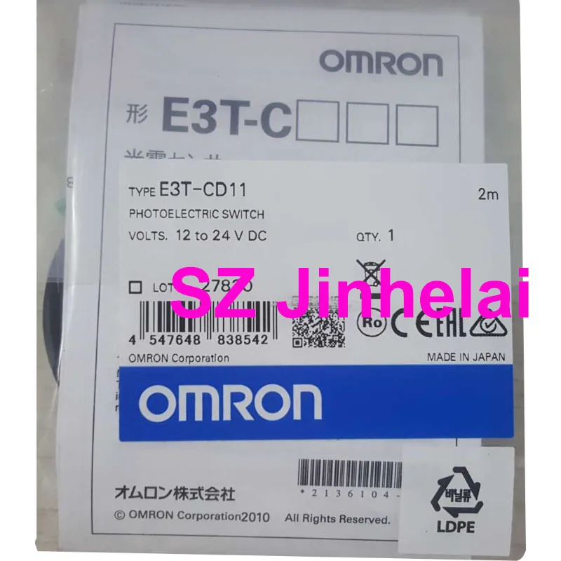 

OMRON E3T-CD11 Authentic Original 2M 12-24VDC Small Adjustable Cylindrical Photoelectric Switch