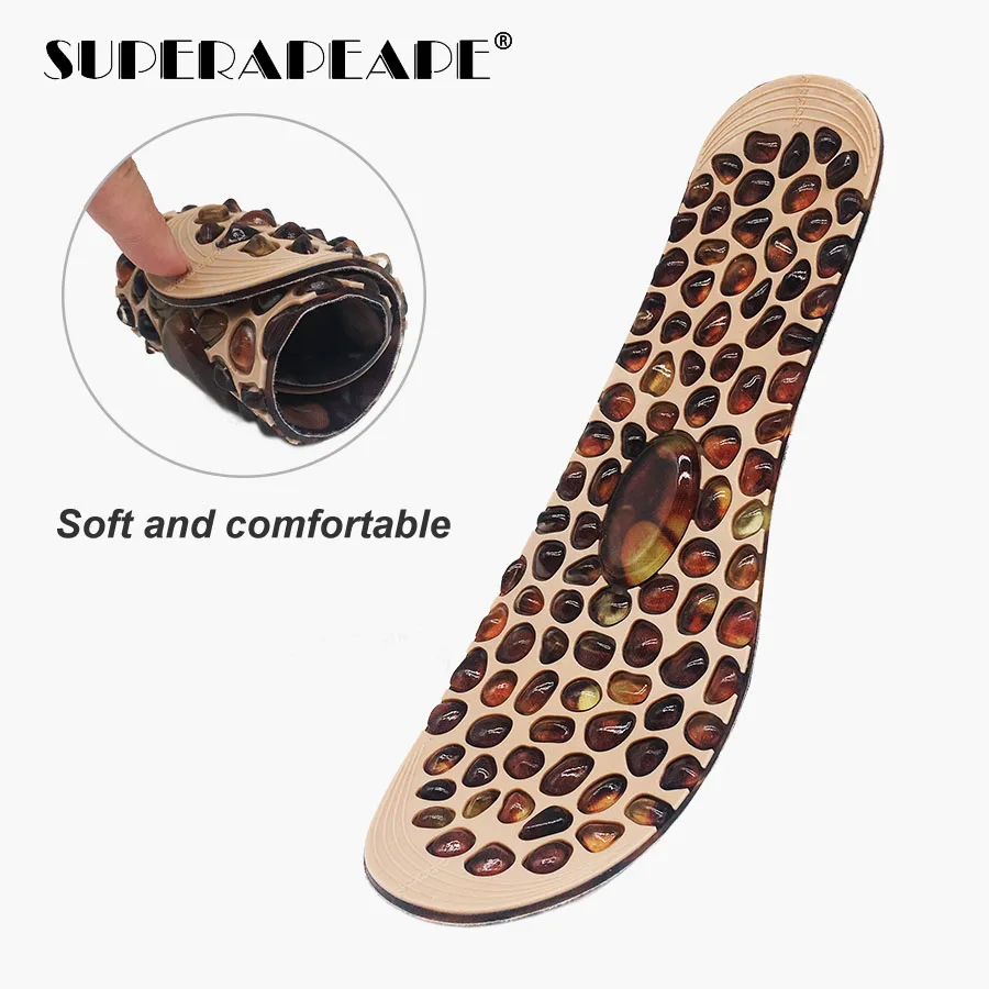 Унисекс стелька для ног Массажная мягкая резиновая булыжная терапия