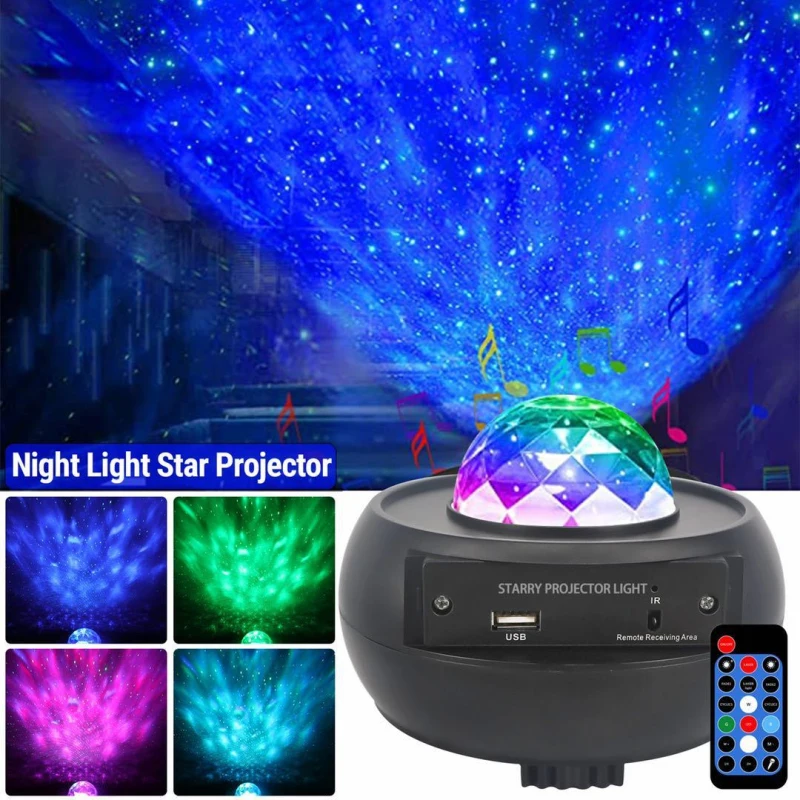 

LED Night Light Romantic Projection Lamp Birthday Gift Blueteeth USB Voice Control Colorful Starry Sky Projector Bedroom Decor