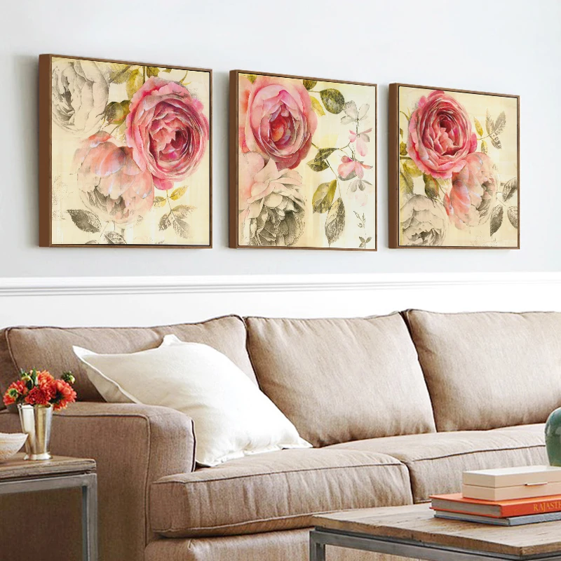 Розовые пионы цветы холст картины галерея плакаты репродукции настенное