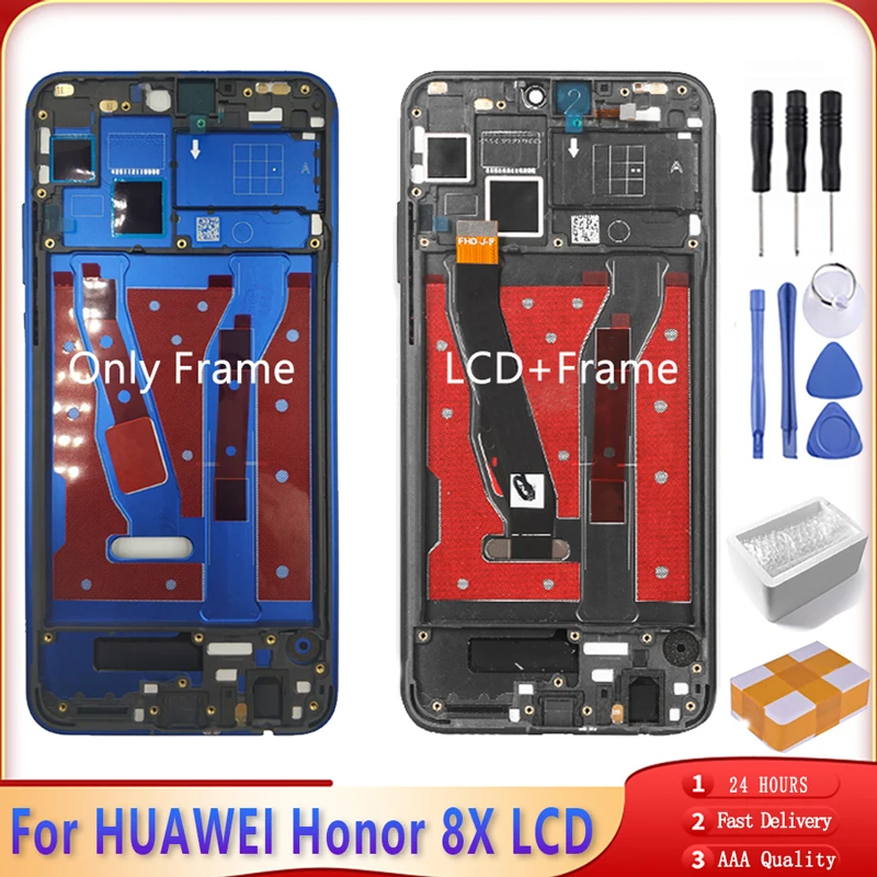 6 5 ААА + с рамкой для Huawei Honor 8X JSN L21LCD дисплей сенсорным экраном сборки запасные