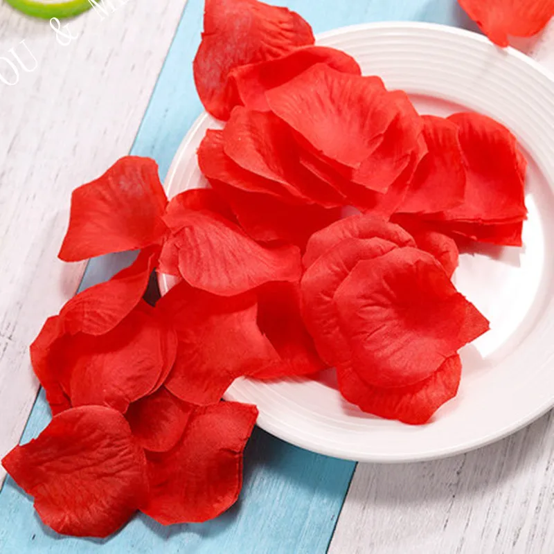 1000 шт Свадебные лепестки из искусственного шелка лепестки роз цветы Petalas Petalos Свадебная душевая ваза в проход Декор конфетти red7Z