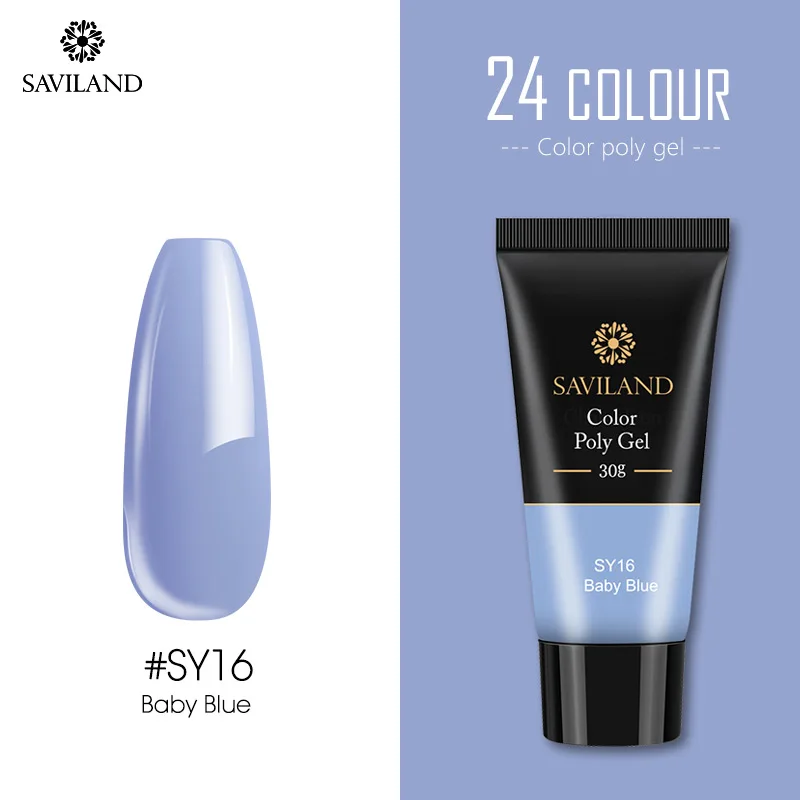 SAVILAND 15g Color Poly Gel Finger Extension 30g Red Blue Yellow Poly Gel Nail Gel Camouflage Soak Off UV Hard Fast Builder Gel - Цвет: 30G SY16
