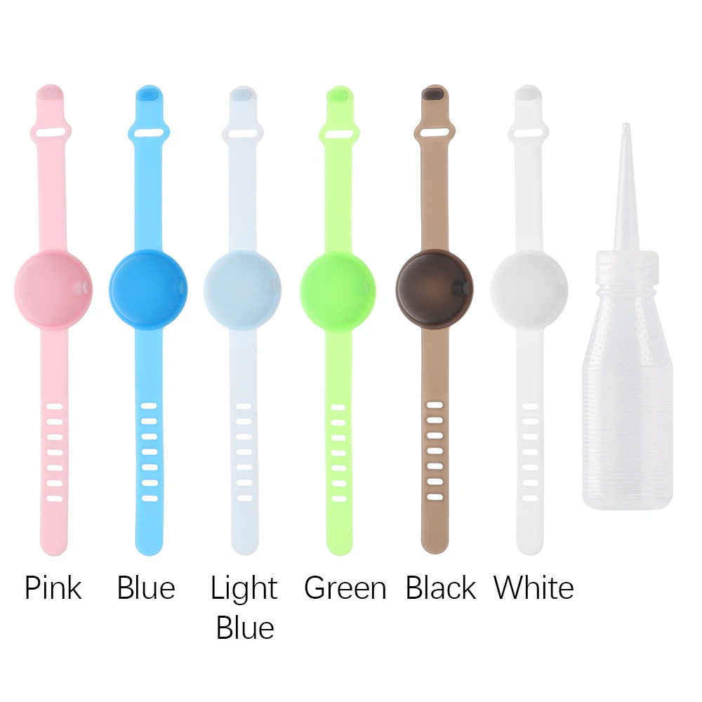 

1PC Portable Colorful Re-fillable Silicone Soap Bracelet Wristband Squeeze Bottle Hand Dispenser Wash Gel Reusable Travel Bracer