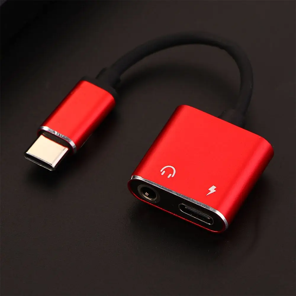 2 в 1 адаптер для наушников типа C до 35 мм USB зарядный Разветвитель - купить по