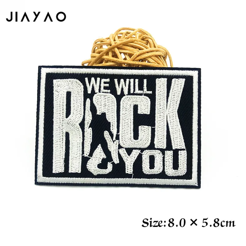 Embroidered patch rock style badge ironing sewing clothes on stickers DIY clothing accessories badges patches | Дом и сад