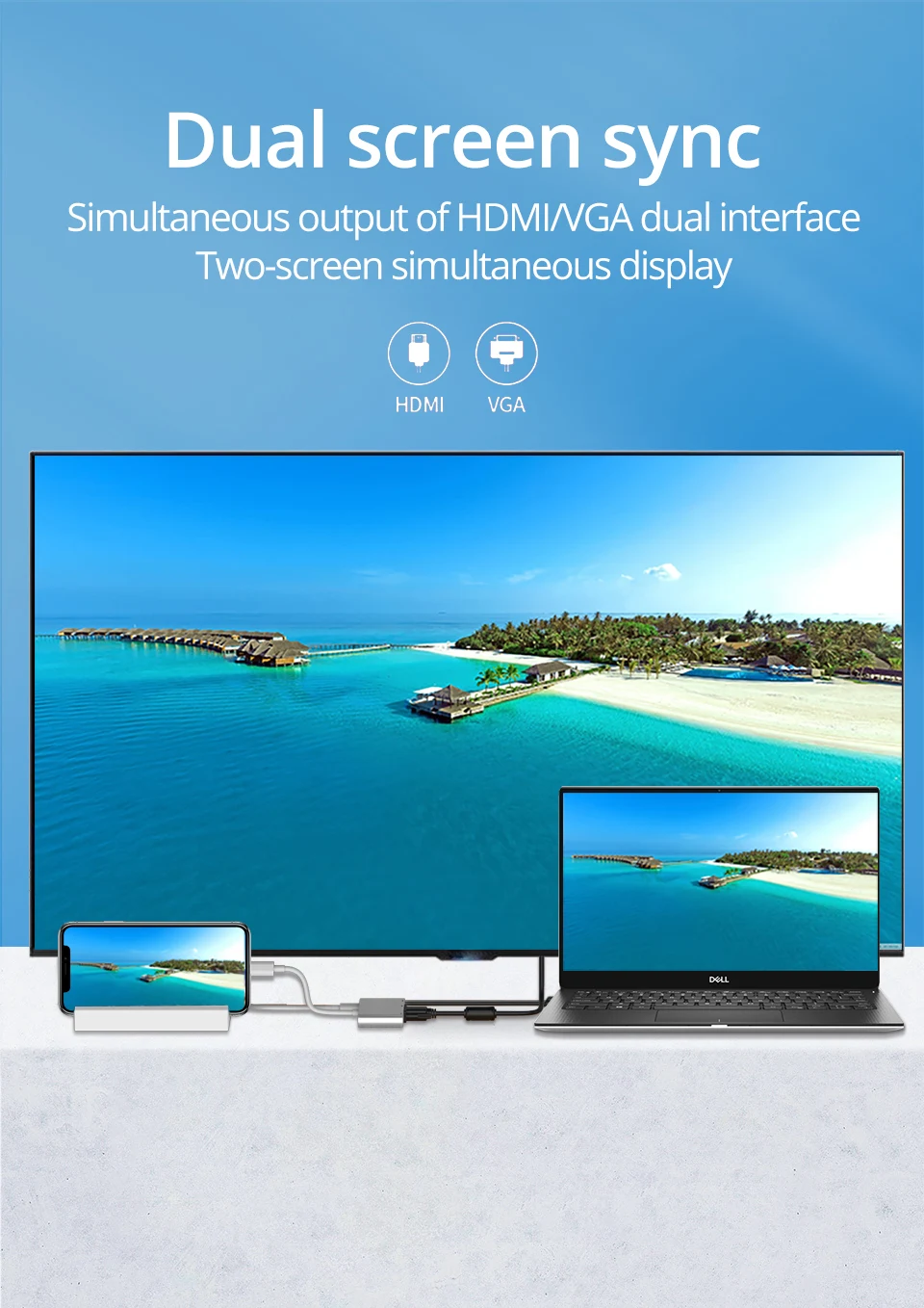 PZOZ HDMI к VGA кабель конвертер цифровой аналоговый HD 1080P для iPhone устройств к ПК ноутбук планшет HDMI Мужской к VGA Famale адаптер