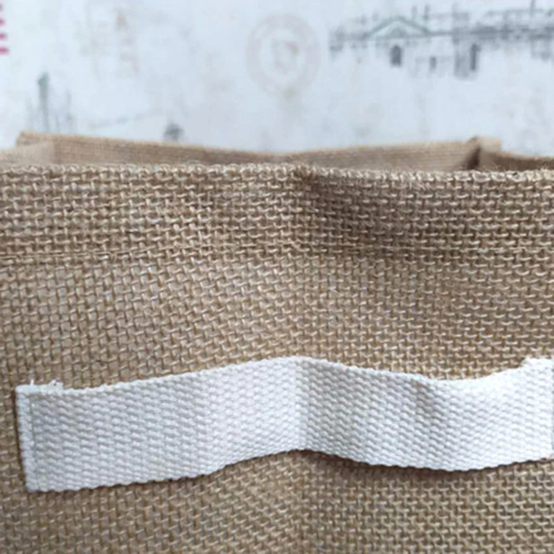 

4pcs Dirty Clothes Storage Bucket Cotton and Linen Home Storage Bag, waterproof with handle, light and easy to carry 25*25*30cm