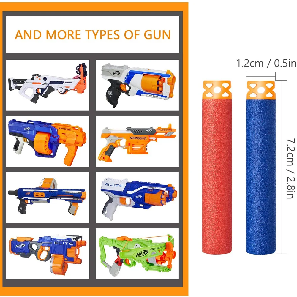 

500 Pack Refill Bullets Compatible With Nerf Guns For Nerf N-Strike Elite Series Blasters Toy Guns Darts Kids Christmas Gift