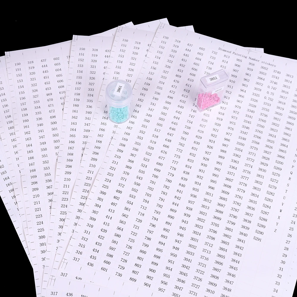 546 ячеек наклейки с номером для квадратной круглой алмазной картины коробка