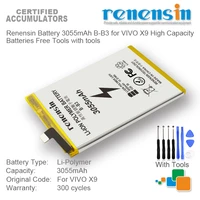 renensin battery 3055mah b b3 for vivo x9 high capacity batteries free tools with tools