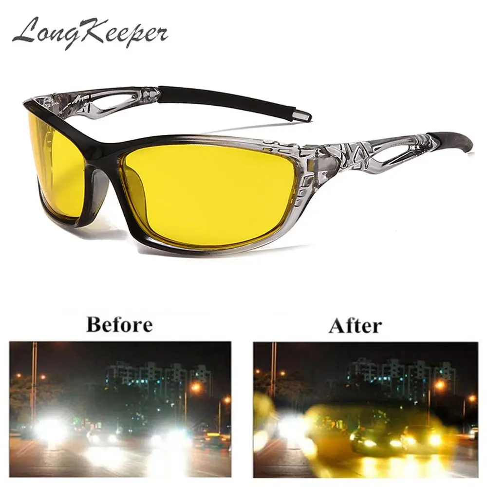 Антибликовые очки ночного видения для мужчин женщин спортивные поляризационные