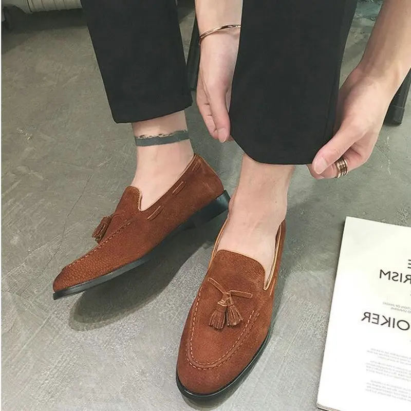 Мужские кожаные туфли на плоской подошве размеры до 48 | Обувь