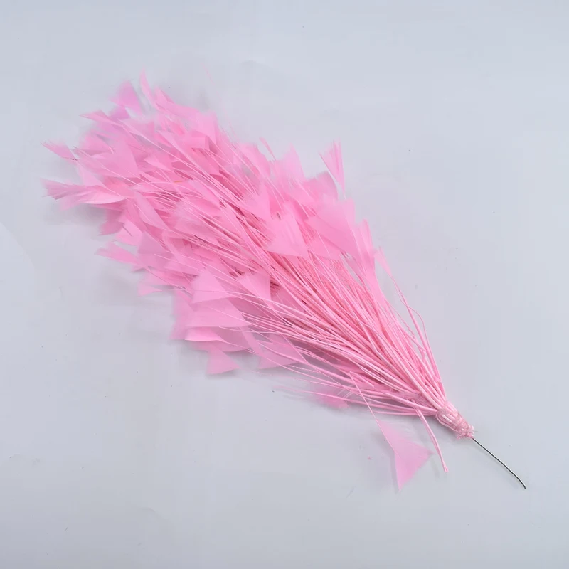 Pink 1 шт./лот красивое гусиное перо перья цветок свадебные корсажи перья фазана для рукоделия головной убор DIY украшения дома аксессуары - Цвет: Pink