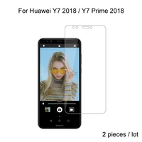 for huawei y7 y7 prime 2018 tempered glass screen protectors protective guard film hd clear 0 3mm 9h hardness 2 5d