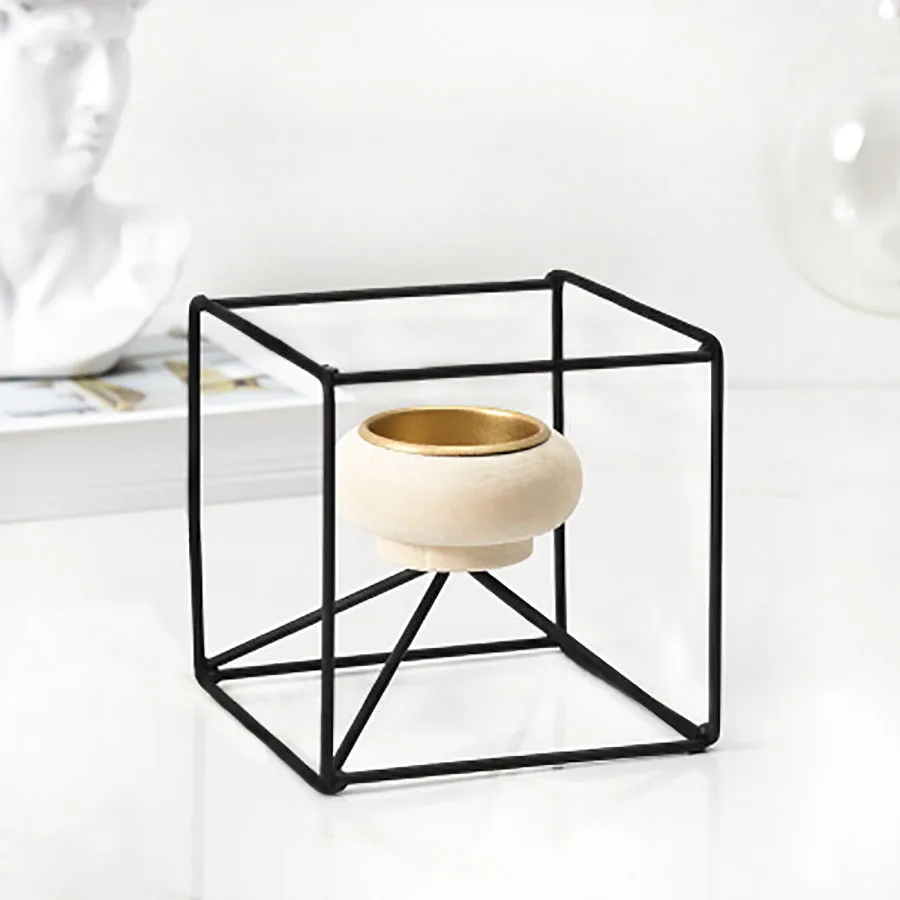 Креативные подсвечники в скандинавском стиле из кованого железа для гостиной