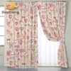 BlessLiving Girl Party Blackout Curtain Dessert Watercolor Bedroom Curtain Cartoon Butterfly Window Curtain Pink Floral Rideaux 1