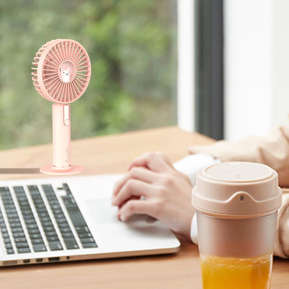 Портативный мини ручной вентилятор с зарядкой от USB охлаждающий 3 скорости