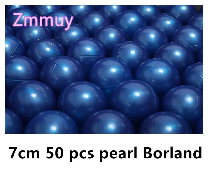 7cm pearl color 50 шт., 7 см, рождественский подарок, красочный шар, мягкий пластик, Океанский шар, забавный, для маленьких детей, для девочек и мальчиков, плавающая игрушка, бассейн, океан, волнистый шар - Цвет: 7cm pearl color