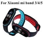 Ремешок силиконовый для Mi Band 5 4 3, спортивный браслет для mi band 5 4, аксессуары для смарт-часов Xiaomi Mi Band 3 4 5