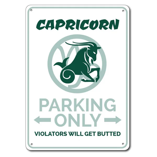 

Capricorn Parking Sign Metal Tin Sign Metal Sign,Capricorn Sign, Astrology Gift, Astrology Sign, Capricorn Decor