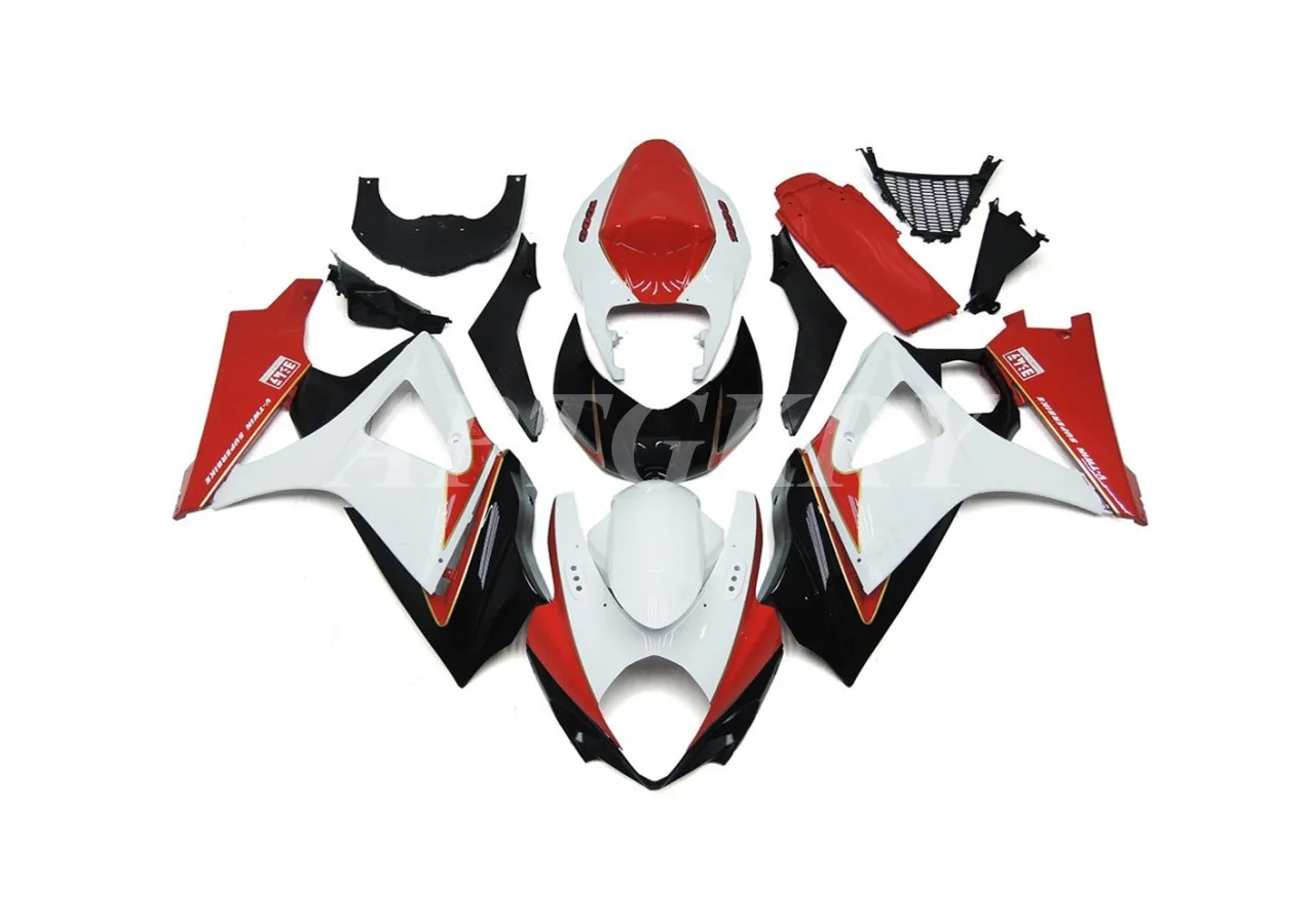 

Новый комплект обтекателей для мотоцикла из АБС-пластика, подходит для Suzuki GSXR1000 K7 2007 2008 07 08 GSXR1000, кузов красного и белого цвета