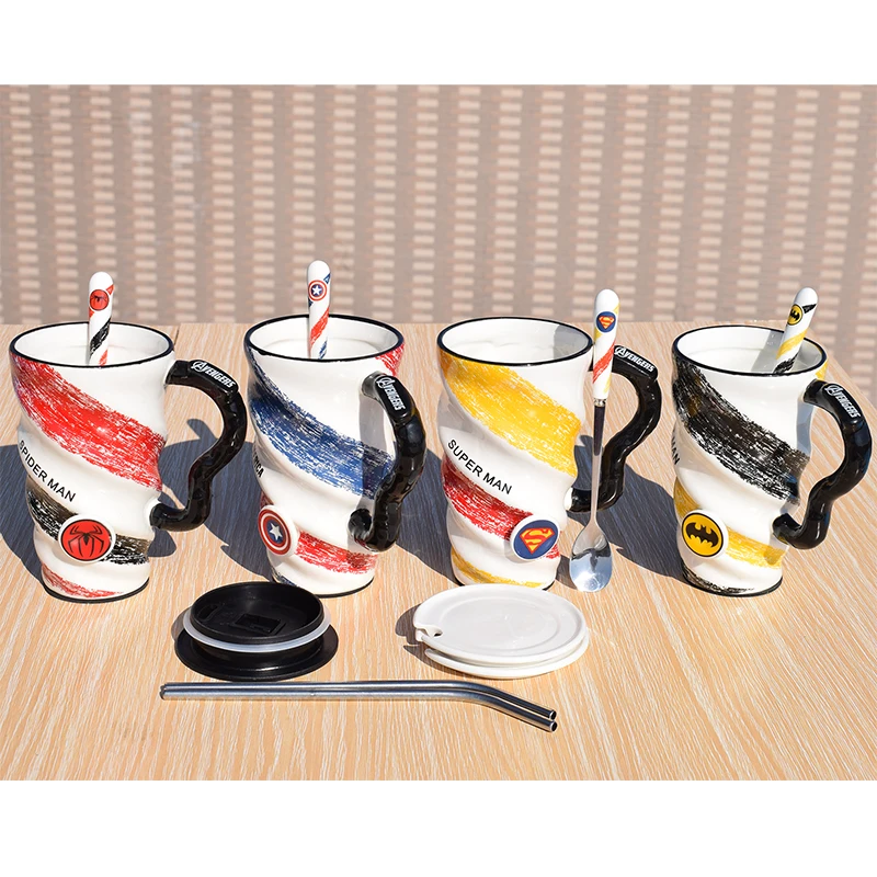 Высококачественная керамическая чашка спиральная кружка большой емкости с