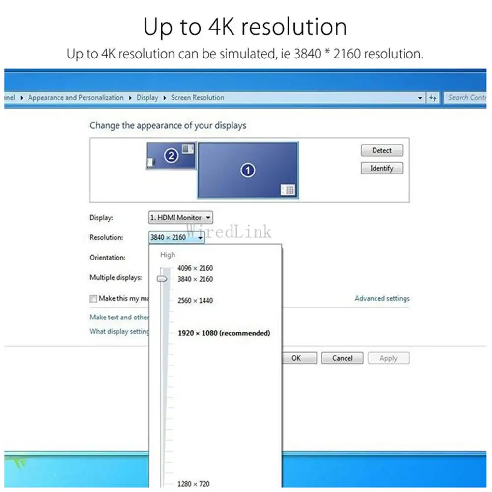 Мини Портативный HDMI 4K 3840x2160 60 Гц виртуальной манекен штекер EDID фиктивный