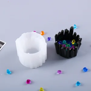 DIY эпоксидная форма новый хрустальный камень подсвечник силиконовая форма ручной работы формы из УФ-смолы