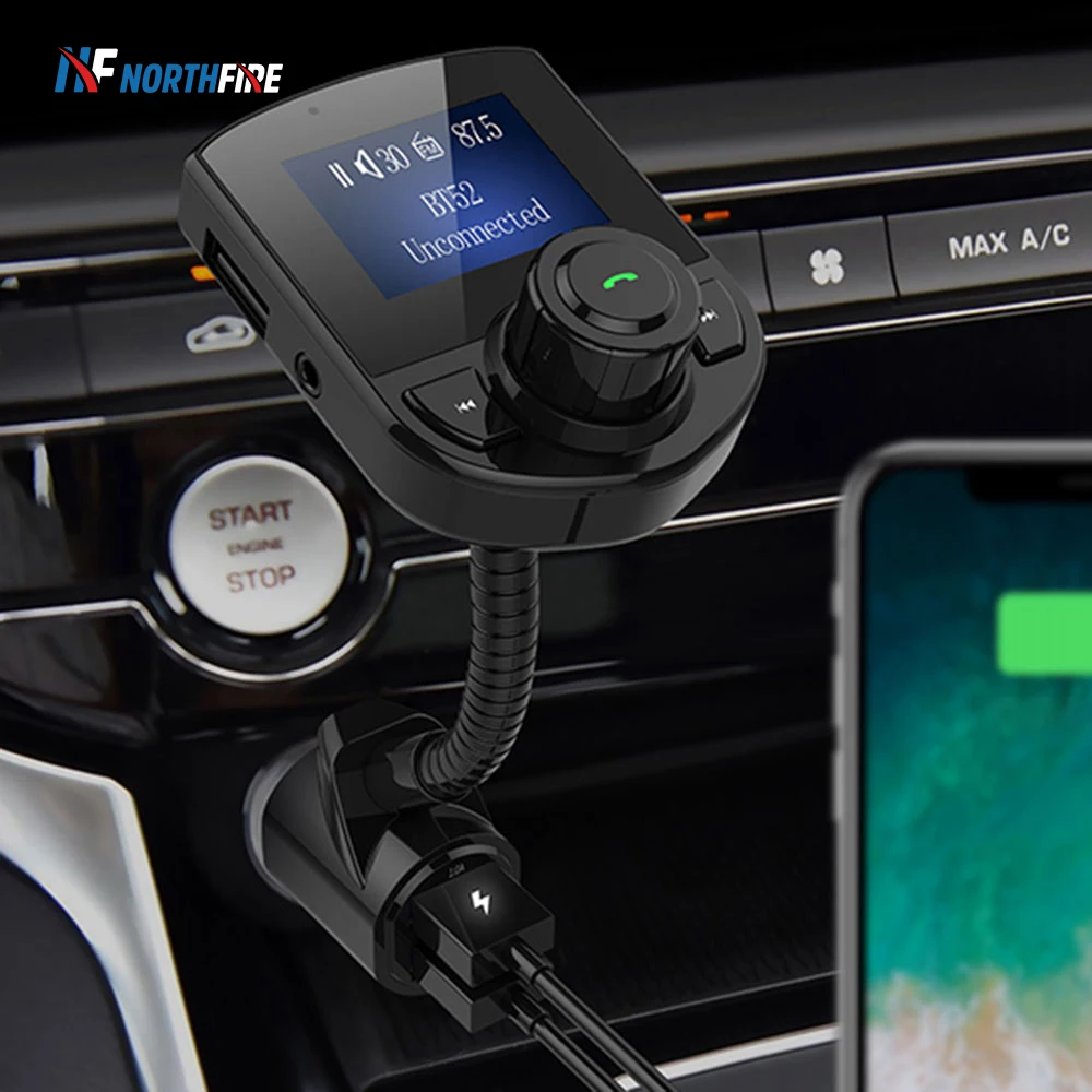 Автомобильный Зарядное устройство гибкий шланг большой светодиодный Дисплей