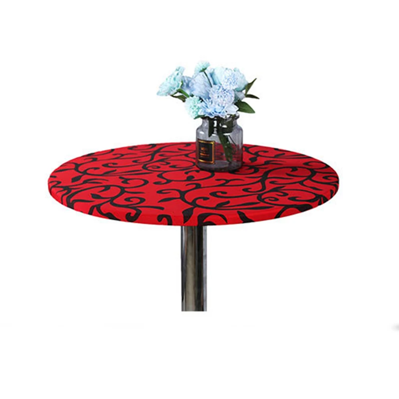 Style 1 60 см/70 см/80 см скатерть для коктейльного стола, круглая скатерть для коктейльного бара, покрытие для стола, растягивающаяся скатерть для кофе, отеля, для свадебной вечеринки - Цвет: Style 1