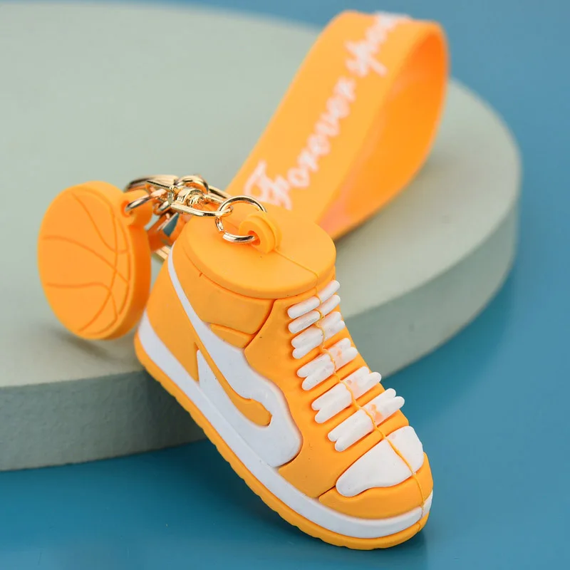 

Fashion 3D Basketball Shoes Keychain Sneakers New Fashion Stereo Charm Bag Pendant Couple Gift Men and Women Car Key Chain Ring