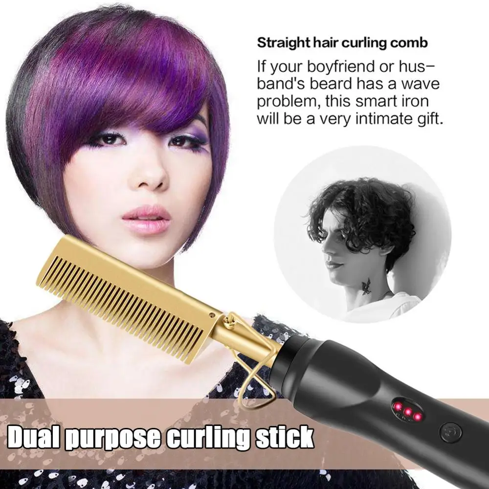 Расческа выпрямитель влажной/сухой Применение щипцы для завивки волос