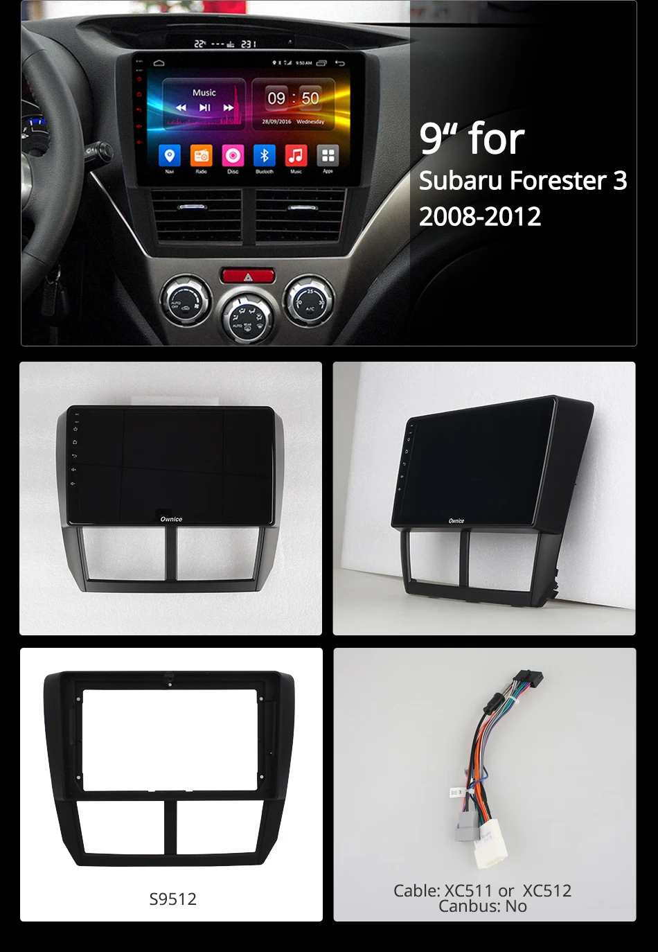 Ownice K1 K2 Octa 8 Core 2 din Android 8,1 автомобильный DVD Радио DVD плеер с JPS и навигацией радио для Subaru Forester 3 XV WRX 2008 2009