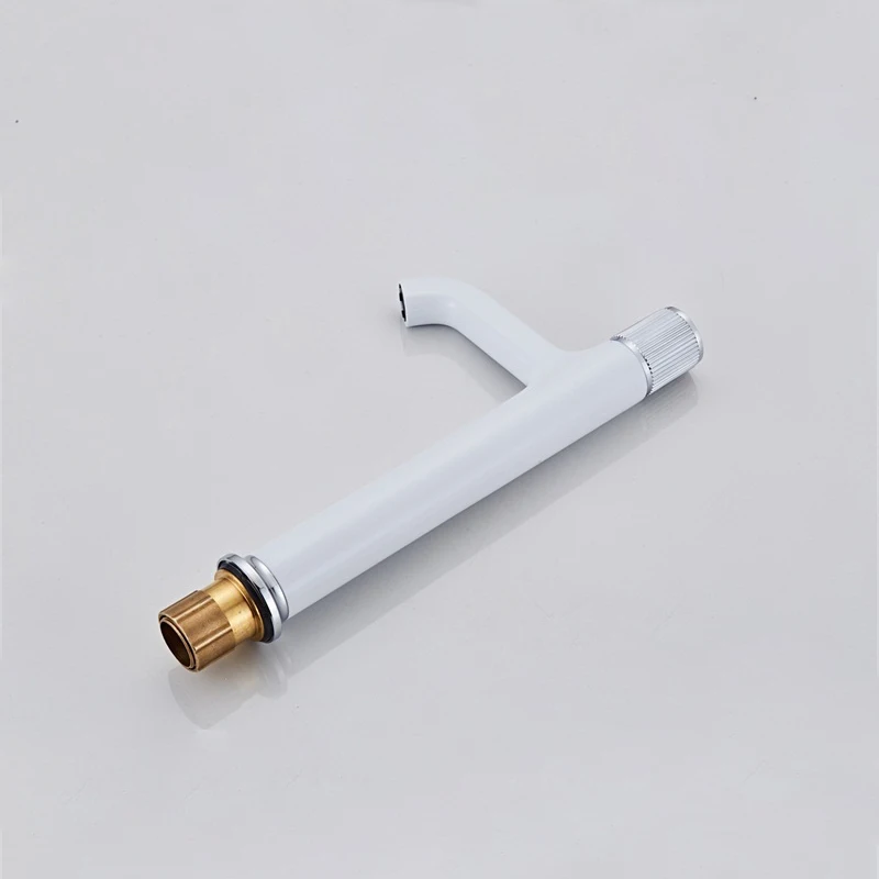 Новый промышленный стиль латунный белый смеситель для ванной комнаты крепление