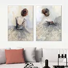 Абстрактная девушка настенные плакаты и принты танцующая женщина балет Холст Живопись Свадьба настенный плакат картины декор гостиной