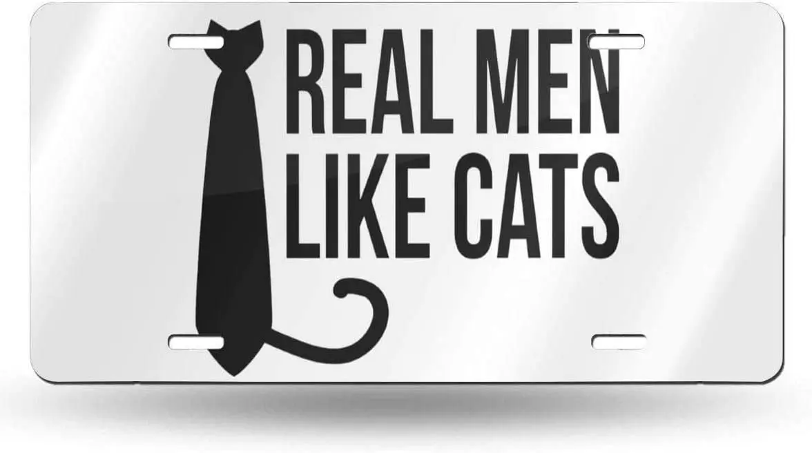 

Номерной знак yunsu с реальными кошками для мужчин, Персонализированная бирка для украшения автомобиля, необычный Алюминиевый автомобильный ...