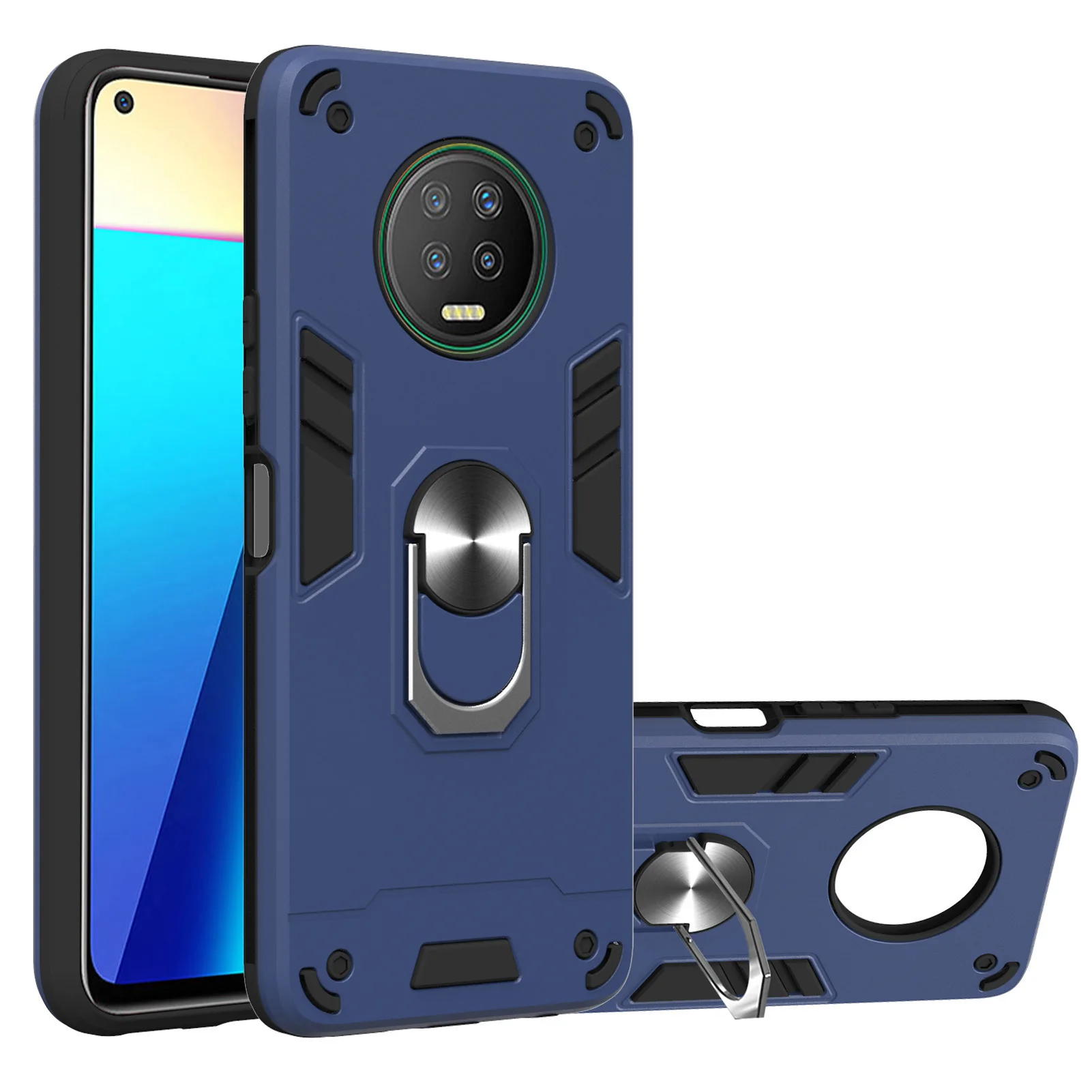for infinix note 7 lite hot 9 play smart 4 case hard with stand ring armor protect cover for infinix x690 x680 x656 x656 x653 free global shipping