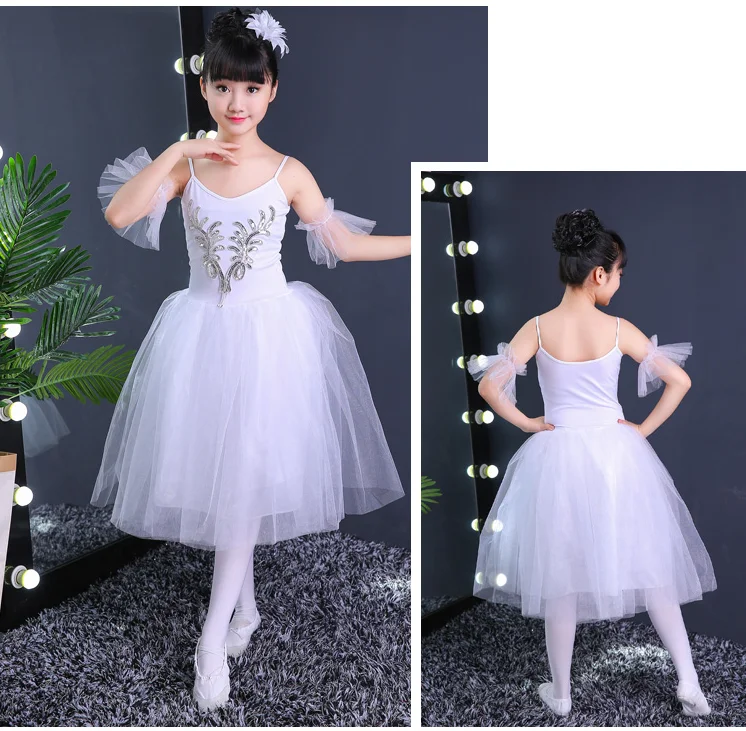 2019 балетное платье для девочек Детская танцевальная одежда с юбкой пачкой