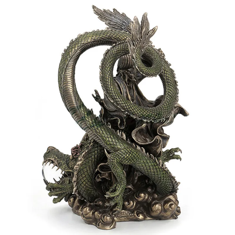 

Records of the Three Kingdoms Heroic Figure Zhuge Liang Riding Dragon Chinese Style Resin Craftwork Home Decorations X3035