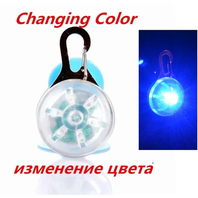 Нейлоновый светодиодный светящийся ошейник кулон для домашних животных Ночная безопасность мигающий ошейник для кошек собачий ошейник поводок светящийся Регулируемый ошейник для собак прогулки - Цвет: colorful-Pendant